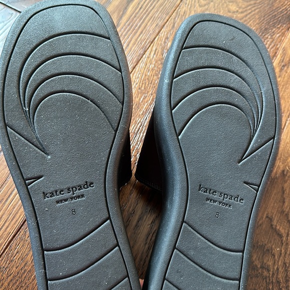 Kate Spade ♠️ size 8 slide sandals with cork, fabric and rubber EUC! - Picture 4 of 7